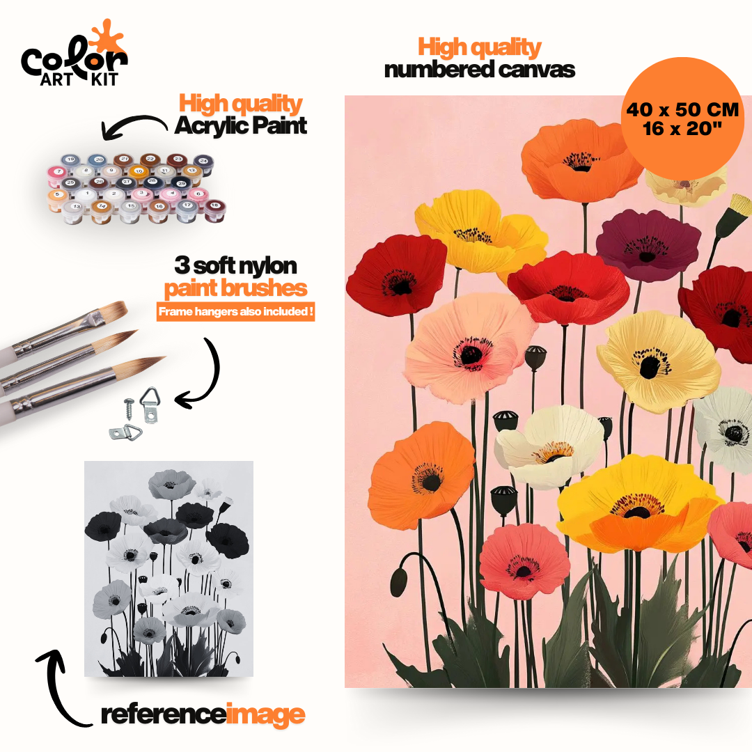 Colorful Poppies bouquet