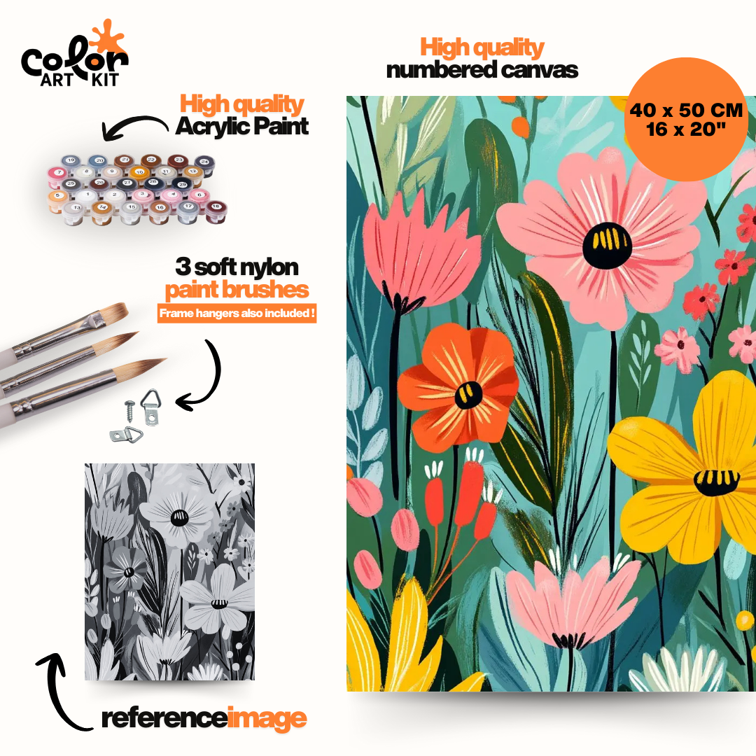 Floral Pattern Turquoise