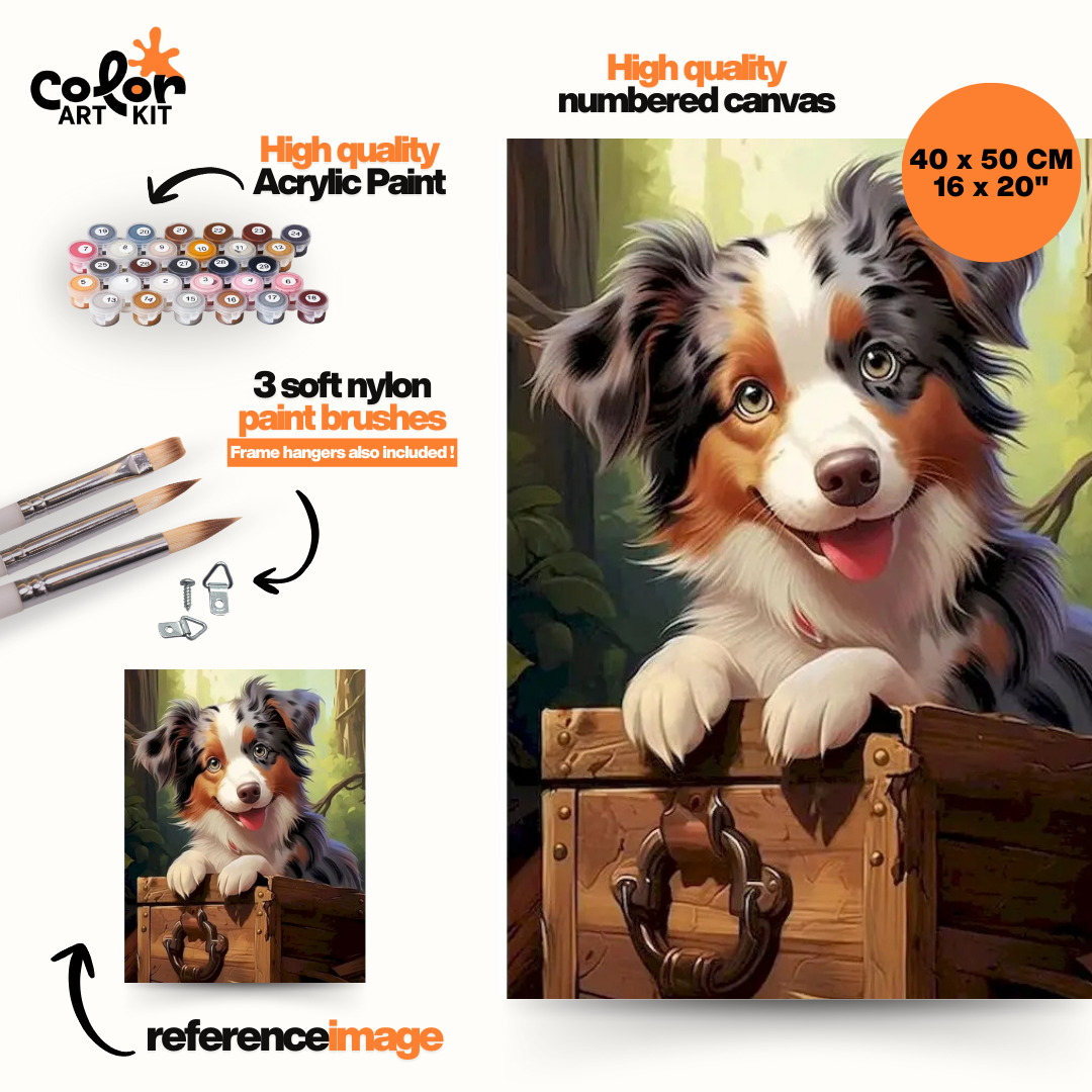 Cute Puppy Treasure Chest