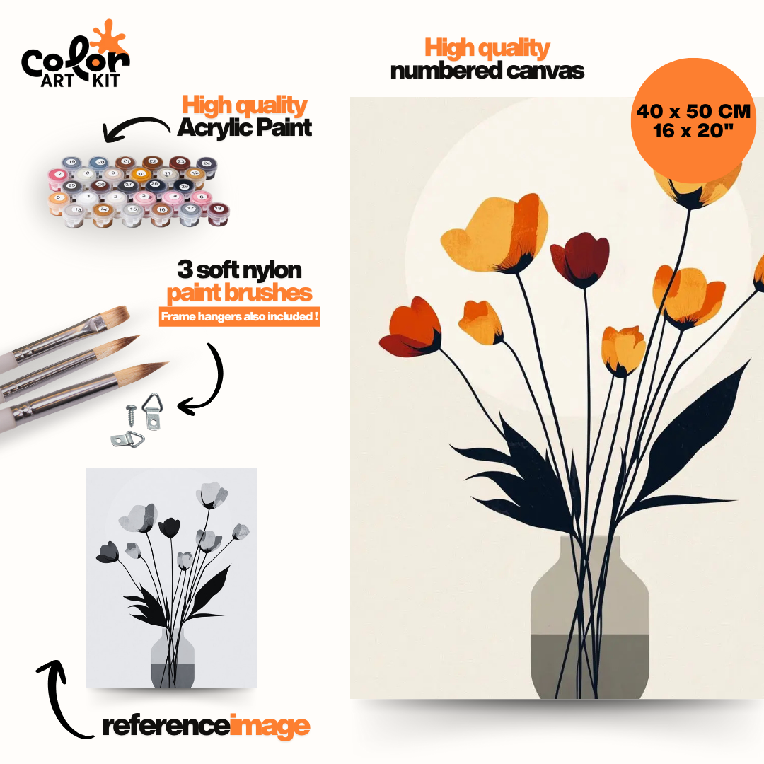 Artistic flowers in a vase
