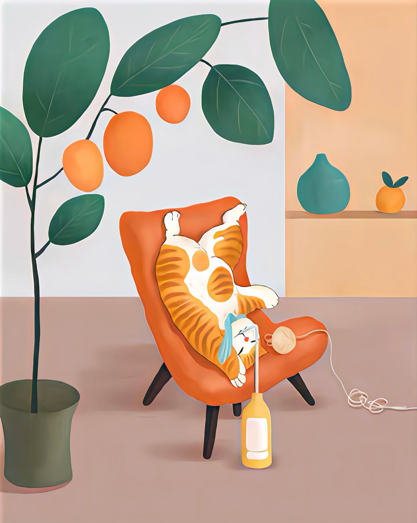 Silly orange cat