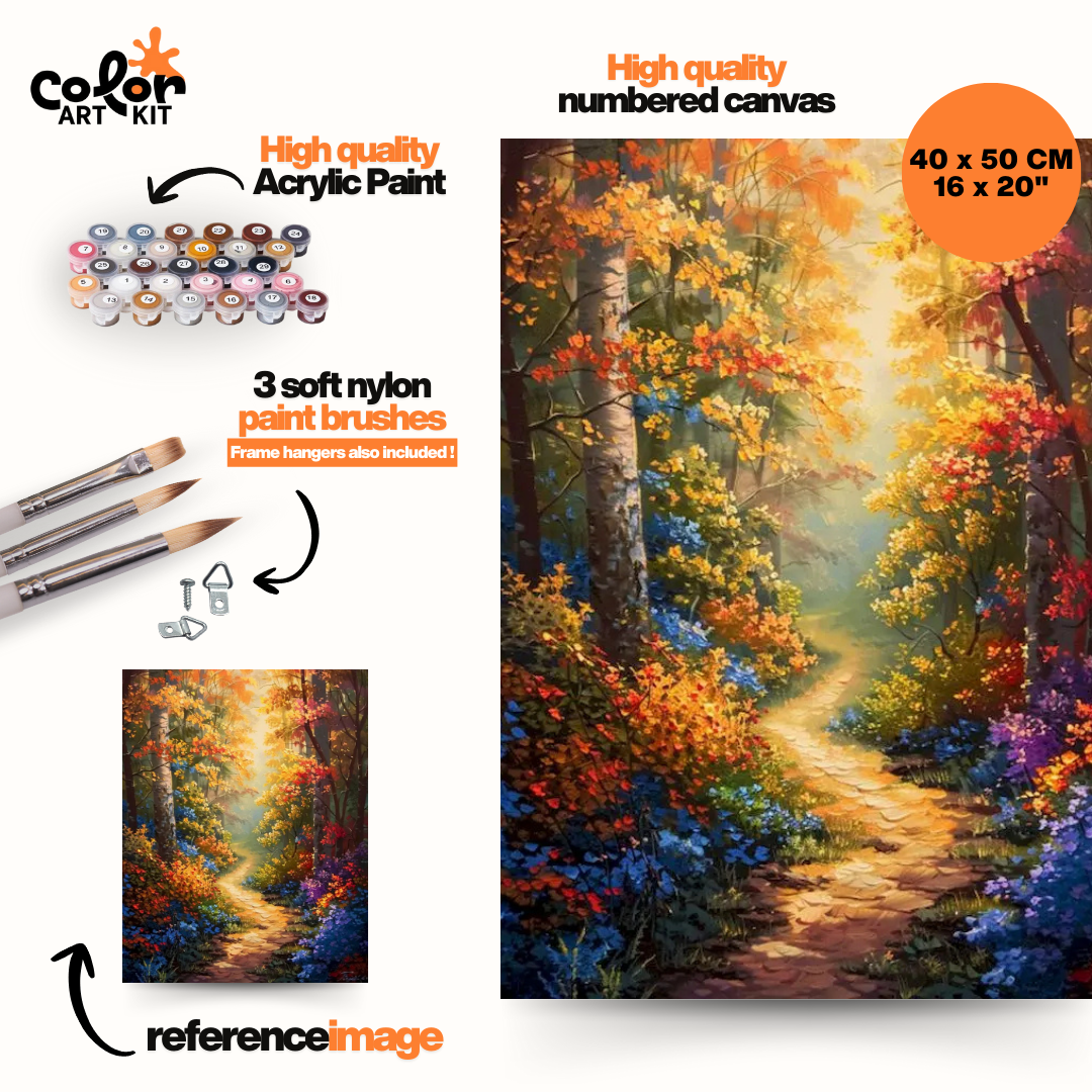 Colorful Magical Forest Path