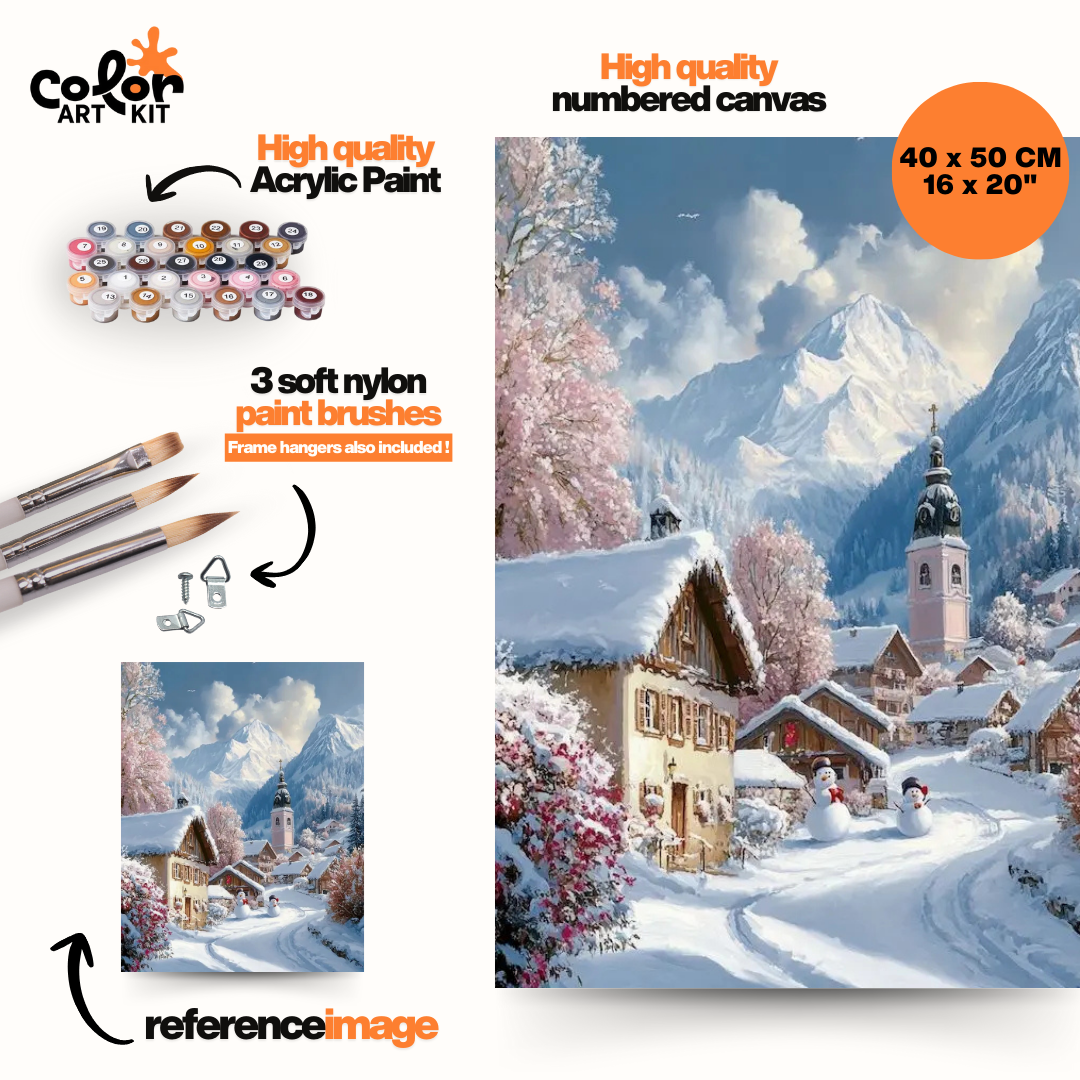 Cozy Snowy Mountain Village