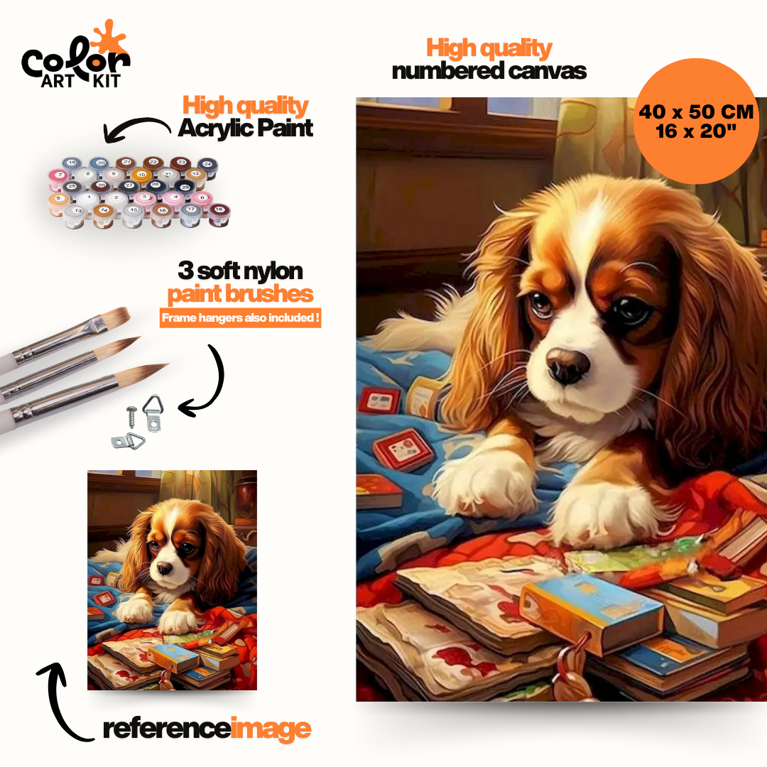 Cute Puppy Reading Time