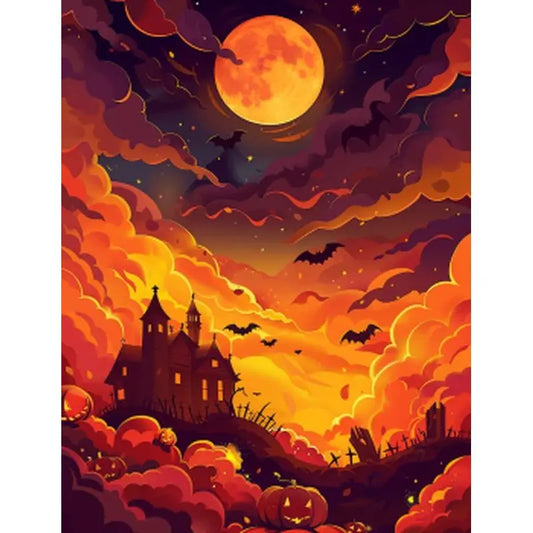 Haunted House in the Full Moon