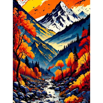 Autumn Mountain Landscape 