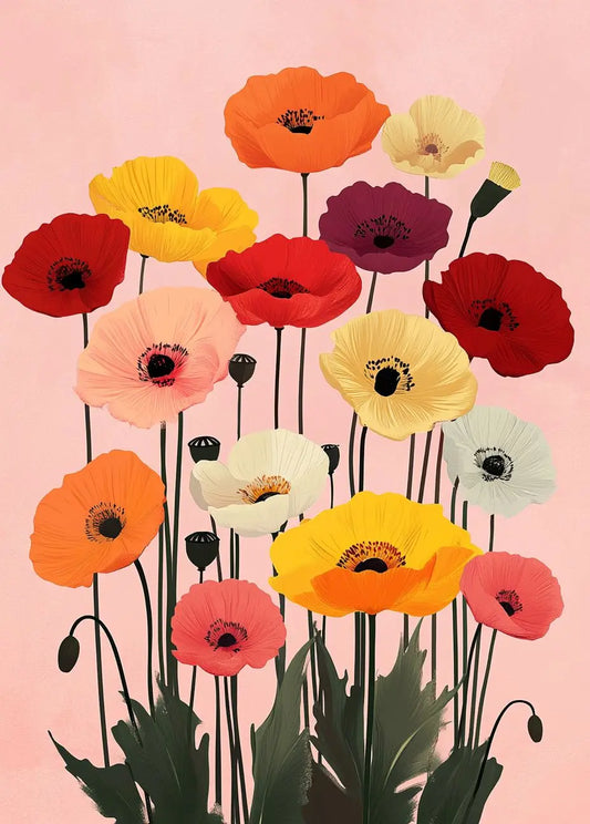 Colorful Poppies bouquet