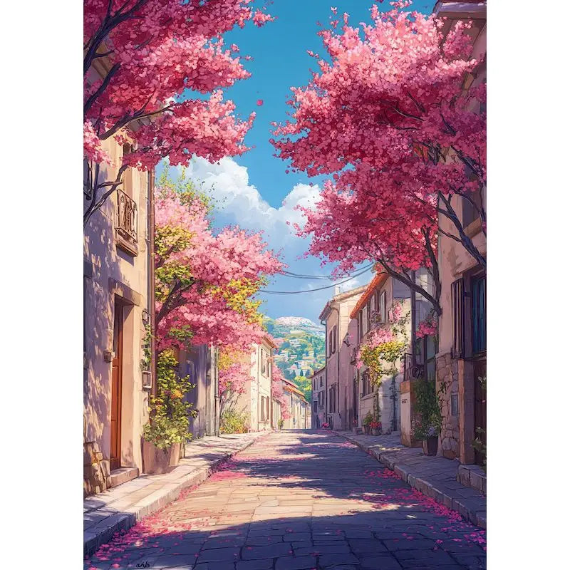 Street under a Blue Sky