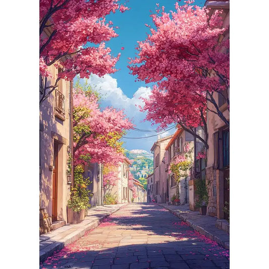 Street under a Blue Sky
