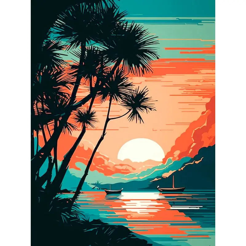 Landscape with Palm Trees