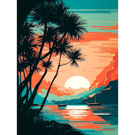 Landscape with Palm Trees