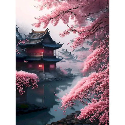 Traditionnal House In The Fog