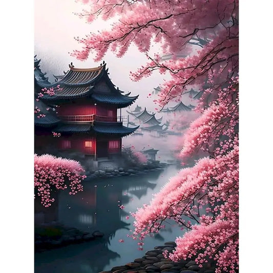Traditionnal House In The Fog