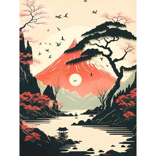 Japanese Mountain in the Fog