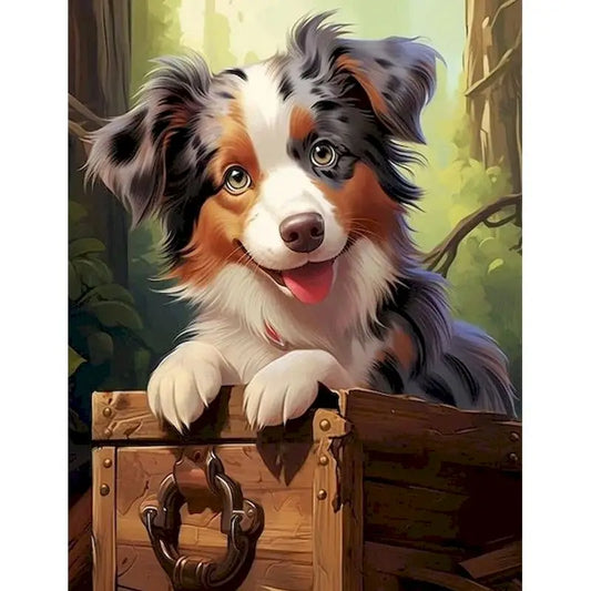 Cute puppy treasure chest.