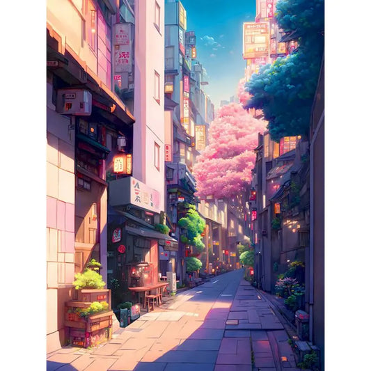 Colorful City Street 