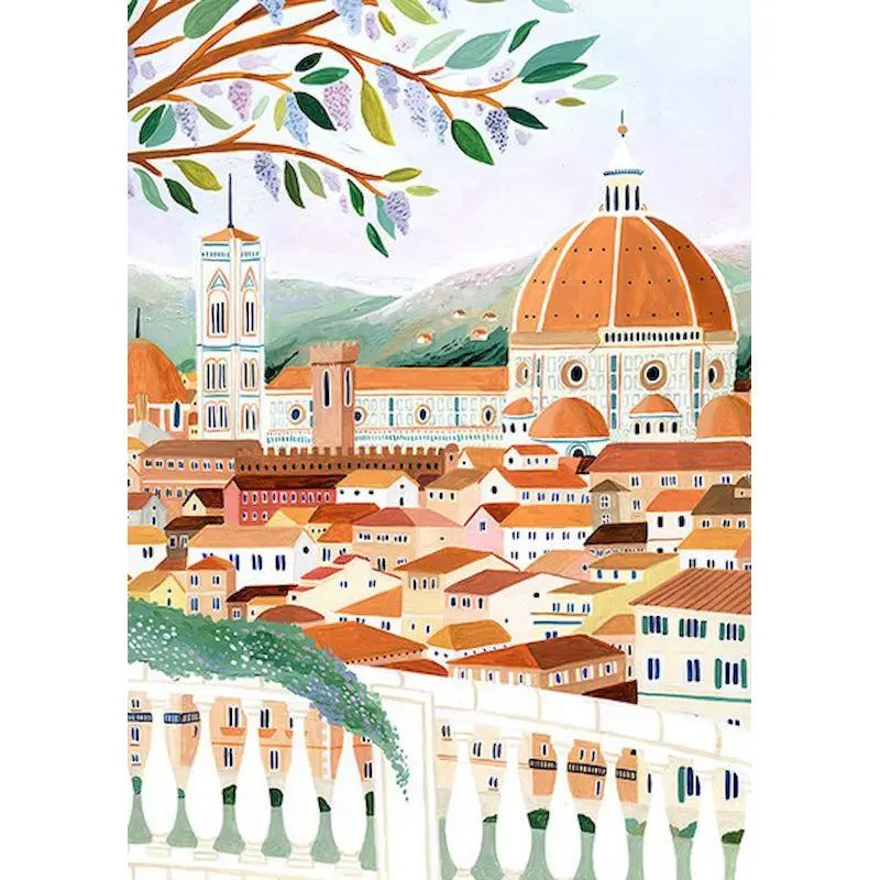 Tuscan City Vibrant Painting