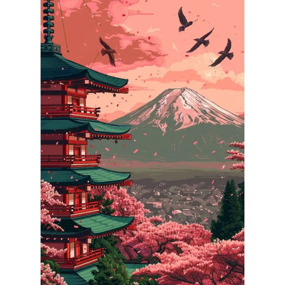 Mount Fuji Japanese Sunset