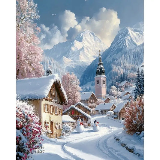 Cozy Snowy Mountain Village