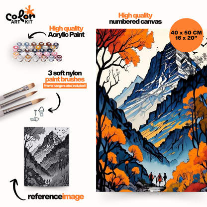 Mountain Landscape Comic Book style