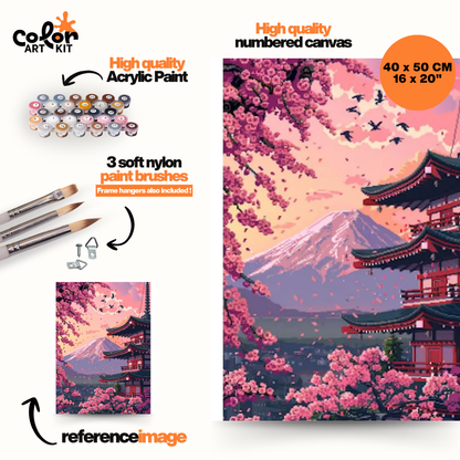 Pixel Art Japanese Temple