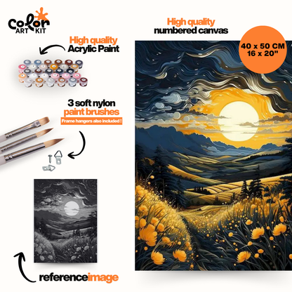Landscape with a Large Moon